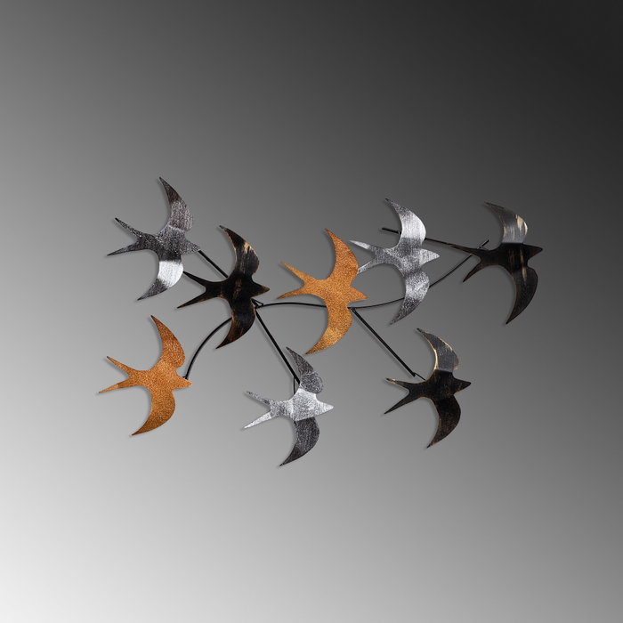 Wallity Flying Birds 2 Escultura de Pared de Metal Multicolor